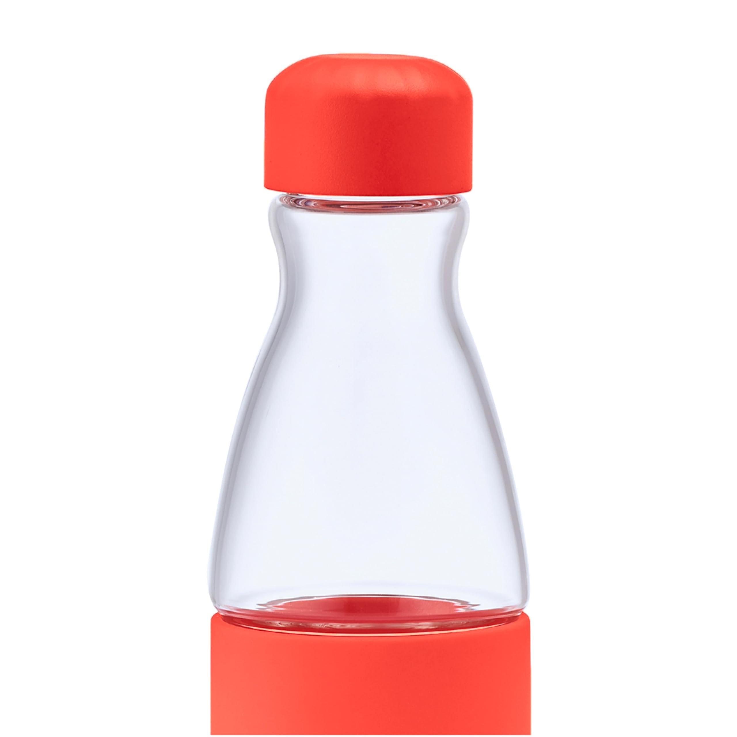 S'well Glass Original Water Bottle, 18oz, Radiant Coral, Borosilicate Glass Bottle With Protective Silicone Sleeve, Zero Plastic, Leakproof, BPA Free - Image 5