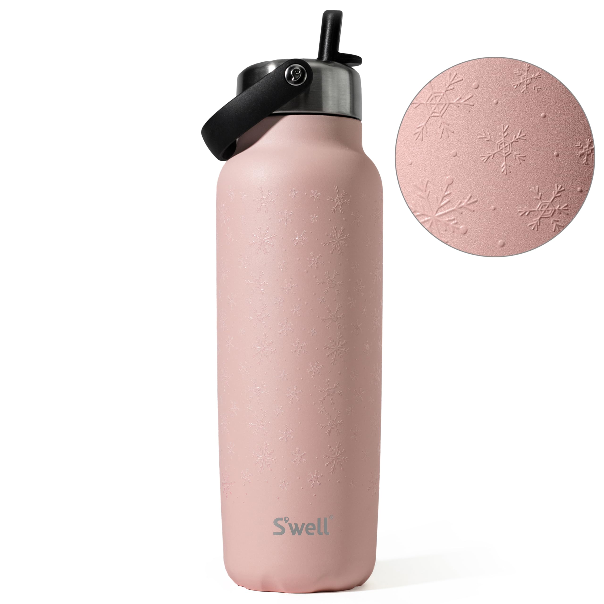 S'well Recycled Stainless Steel Explorer with Flip Straw Lid, 40oz, Limited Edition Polar Pink, Triple Layered Vacuum Insulated Container Keeps Drinks Cold for 54 Hours and Hot for 12, BPA Free - Image 5