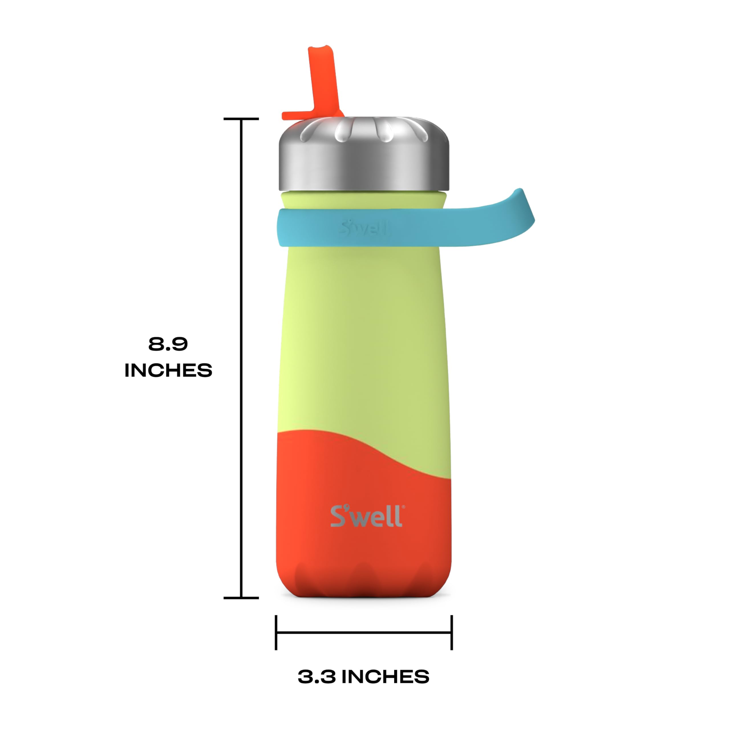 S'well Stainless Steel Traveler with Flip Straw Lid, 16oz, Tropical Smoothie, Triple Layered Vacuum Insulated Containers Keeps Drinks Cold for 24 Hours, BPA Free, Easy Carrying On the Go - Image 4